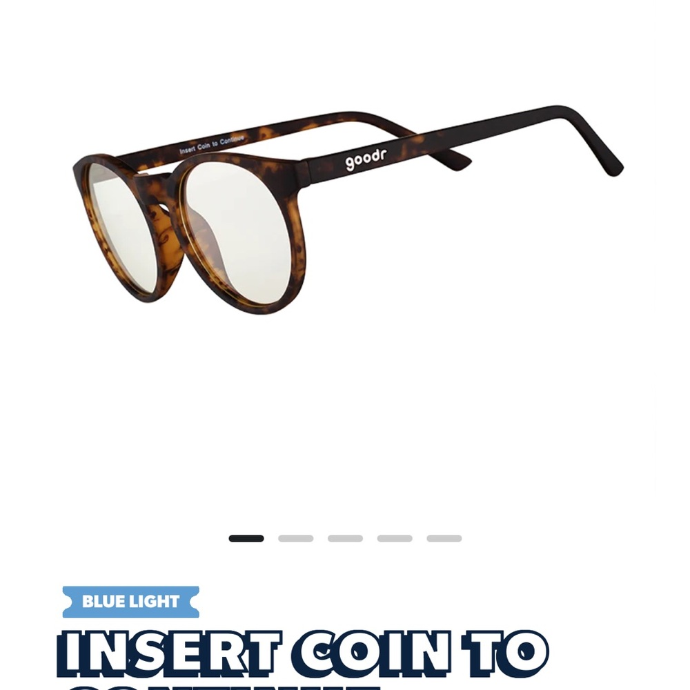 Goodr blue light filtering glasses